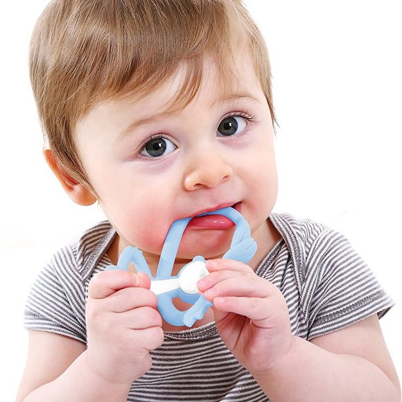 Mombella Hugging Monkey Teether Toy Light Blue New - Picture 9 of 9